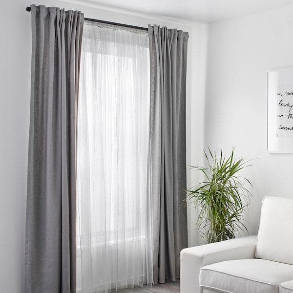 Ikea LILL Mesh curtains, 1 pair - white 280x300 cm , 280x300 cm