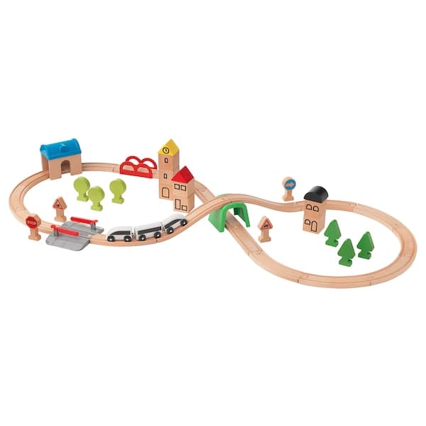 LILLABO - 45-piece train set with rail