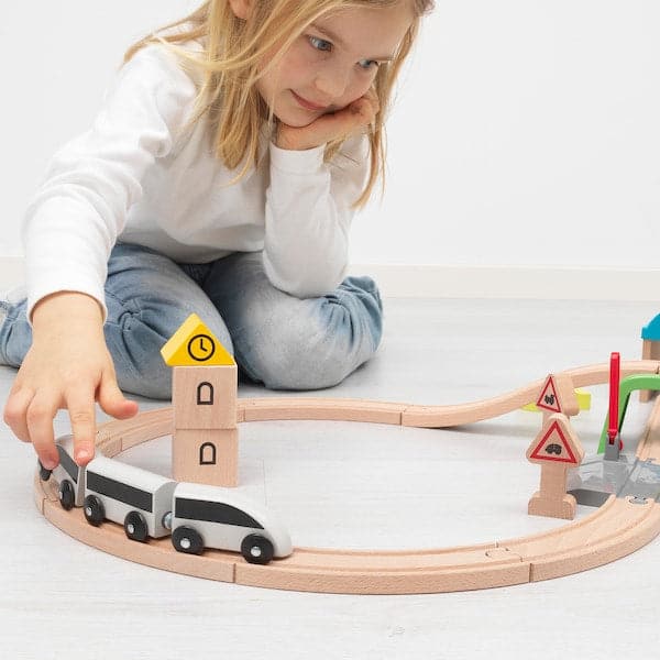 Ikea LILLABO - 45-piece train set with rail