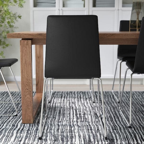 Ikea LILLÅNÄS - Chair, chrome/Bomstad black ,