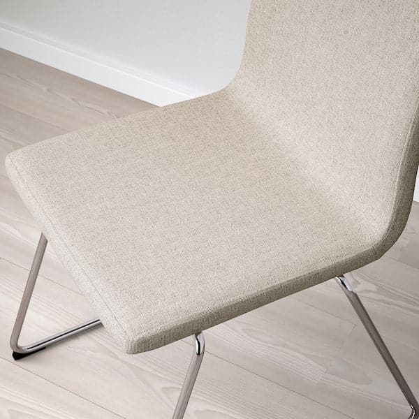 Ikea LILLÅNÄS - Chair, chrome/Gunnared beige ,