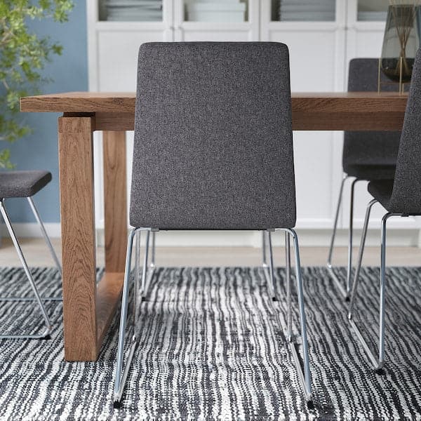 Ikea LILLÅNÄS - Chair, chrome/Gunnared grey ,