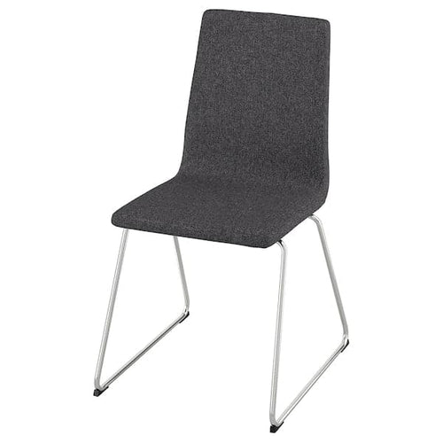 LILLÅNÄS - Chair, chrome/Gunnared grey ,