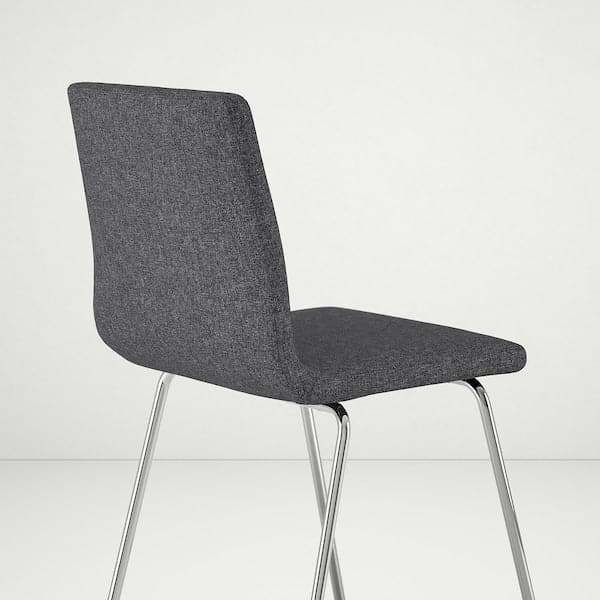 Ikea LILLÅNÄS - Bar Stool, chrome/Gunnared dark grey, 63 cm