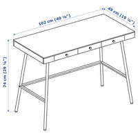 LILLÅSEN - Desk, bamboo, 102x49 cm - best price from Maltashopper.com 90278277