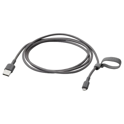 LILLHULT - USB-A to USB-micro, dark grey, 1.5 m