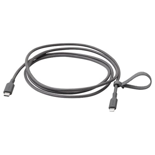 LILLHULT - USB-C to lightning, dark grey, 1.5 m