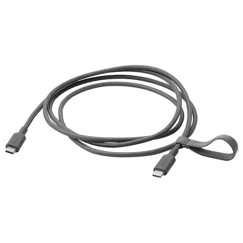 LILLHULT - USB-C to USB-C, dark grey, 1.5 m