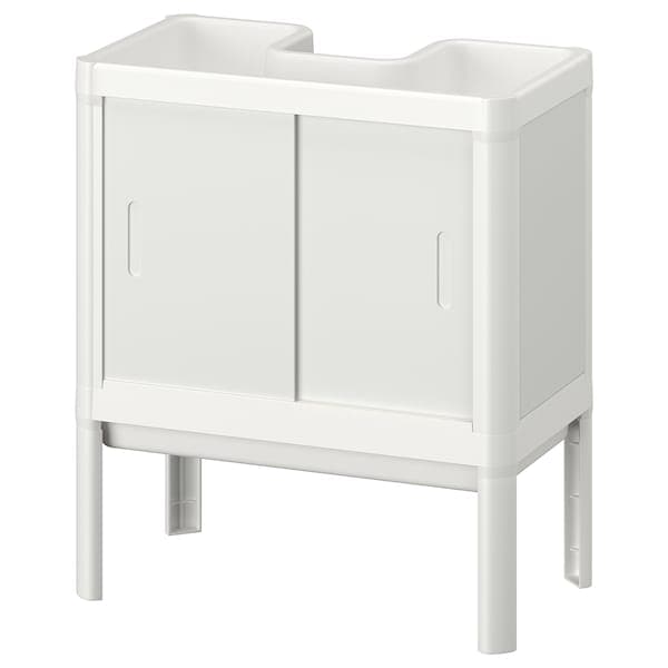 LILLTJÄRN - Wash-basin base cabinet w 2 doors, white, 44x50x25 cm