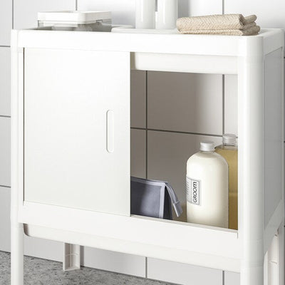 LILLTJÄRN / SKATSJÖN - Washbasin base cabinet with 2 doors, white,45x35 cm - best price from Maltashopper.com 79546559