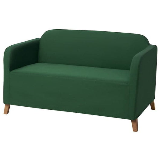 Ikea LINANÄS - Slipcover for 2-seater sofa, Vissle dark green ,