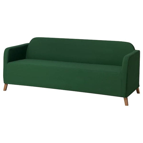 LINANÄS - Slipcover for 3-seater sofa, Vissle dark green ,