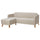 LINANÄS 3-seat sofa, with chaise longue/Vissle beige