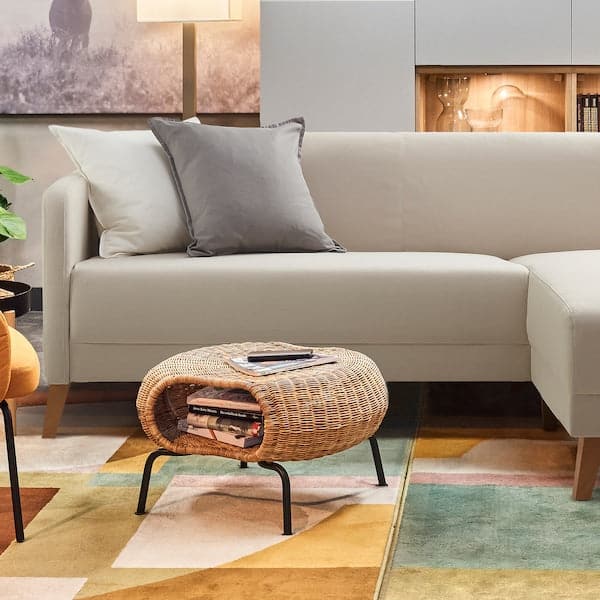 Ikea LINANÄS 3-seater sofa with chaise-longue/Vissle beige ,