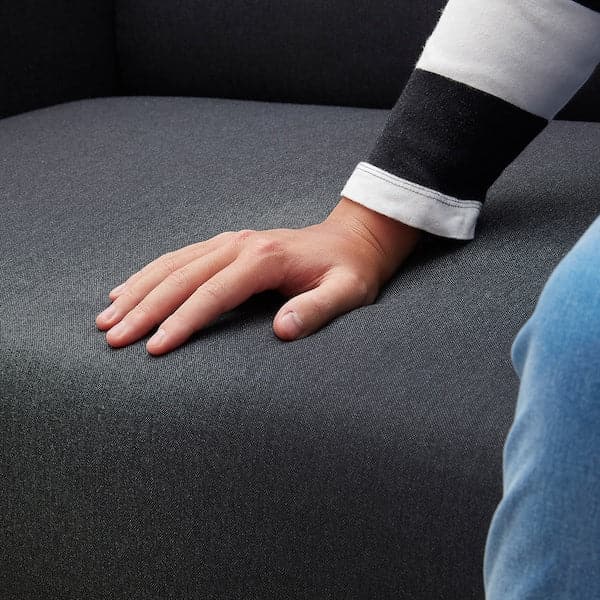 LINANÄS 3-seater sofa with chaise-longue/Vissle dark grey , - best price from Maltashopper.com 90512242