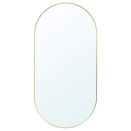 LINDBYN - Mirror, gold-colour, 60x120 cm