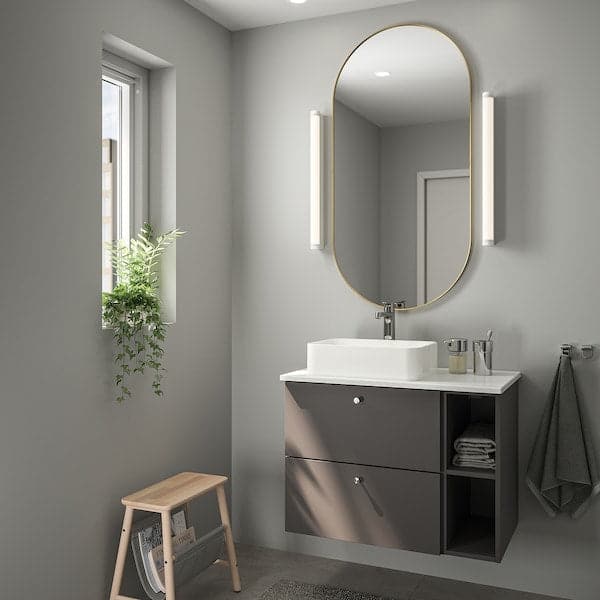 Ikea LINDBYN - Mirror, gold-colour, 60x120 cm