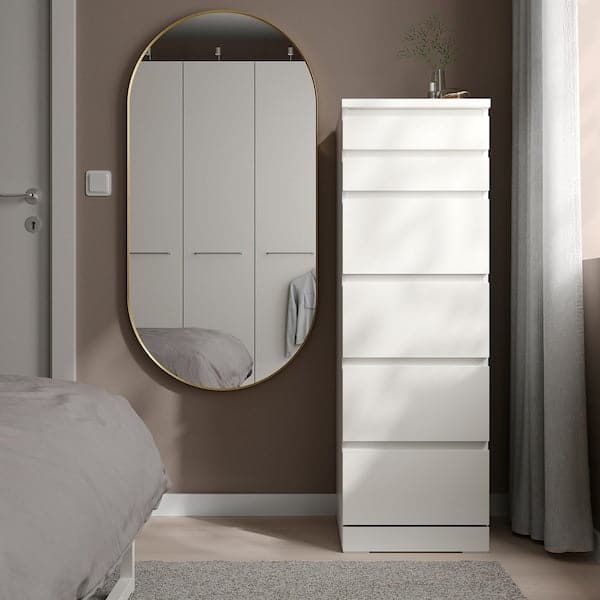 Ikea LINDBYN - Mirror, gold-colour, 60x120 cm