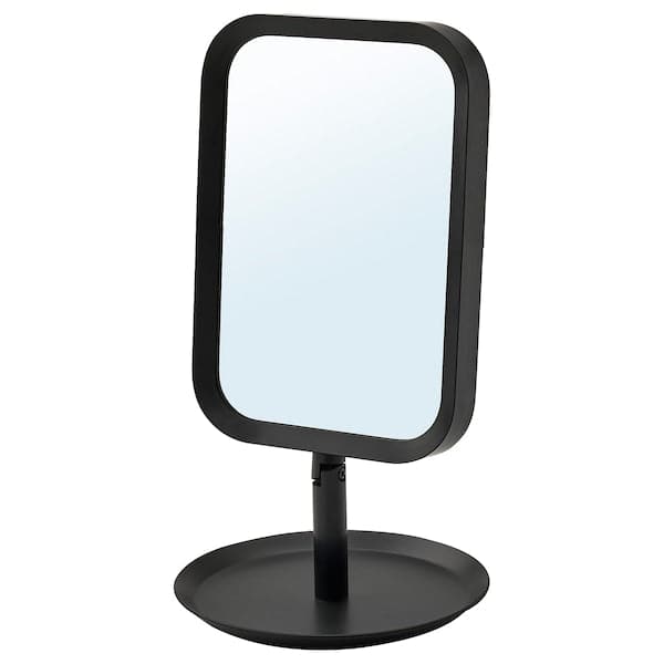 LINDBYN - Table mirror, black, 14x27 cm - best price from Maltashopper.com 50486339