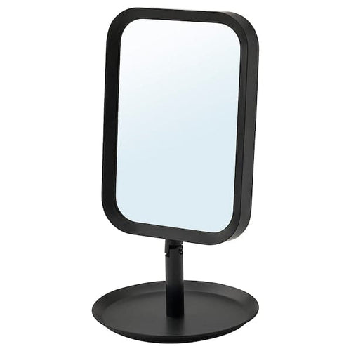LINDBYN - Table mirror, black, 14x27 cm