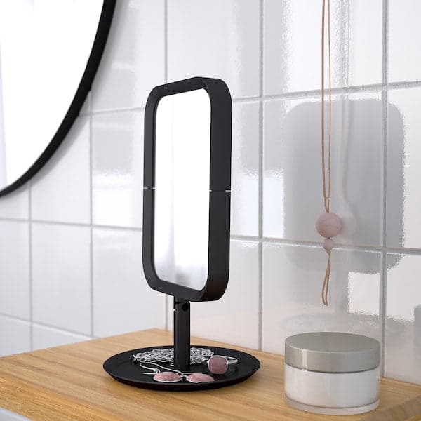 LINDBYN - Table mirror, black, 14x27 cm - best price from Maltashopper.com 50486339