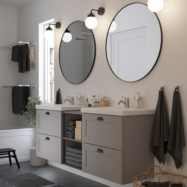 LINDBYN - Mirror, black, 80 cm - Premium Mirrors from Ikea - Just €90.99! Shop now at Maltashopper.com