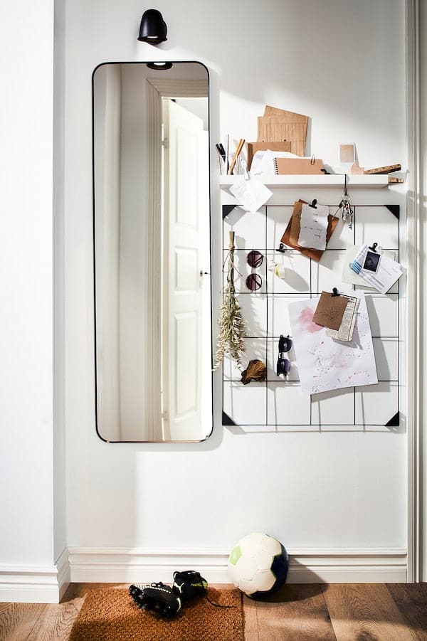 LINDBYN - Mirror, black, 40x130 cm - best price from Maltashopper.com 20458615