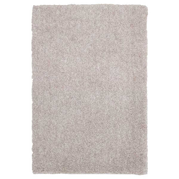 LINDKNUD - Rug, high pile, beige, 60x90 cm