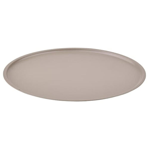 LINDRANDE - Candle dish, dark grey-beige, 22 cm