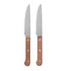 LINDRIG knife, dark brown, 24 cm, 2 pack
