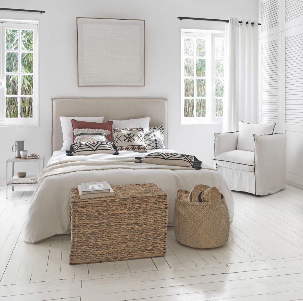 Maisons du Monde Morphee 90 linen headboard cover Best Price at