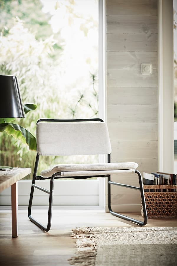 Ikea LINNEBÄCK - Armchair, Orrsta light grey ,