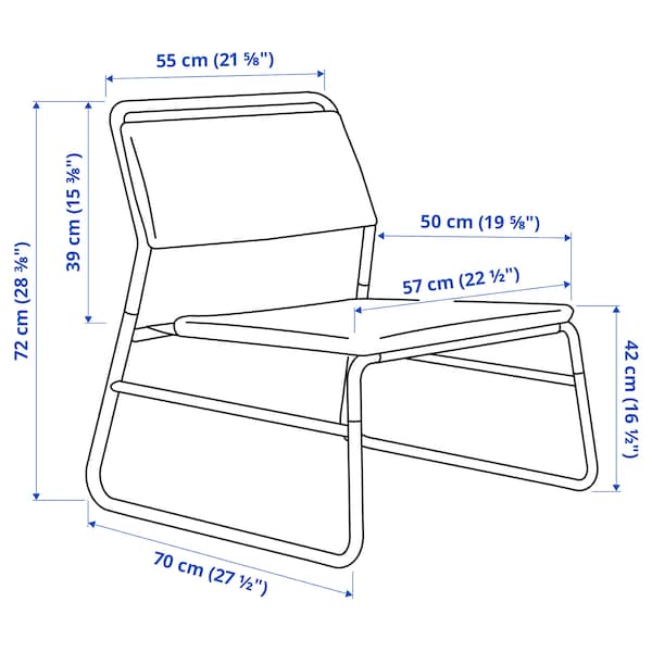 Ikea LINNEBÄCK - Armchair, Orrsta light grey ,