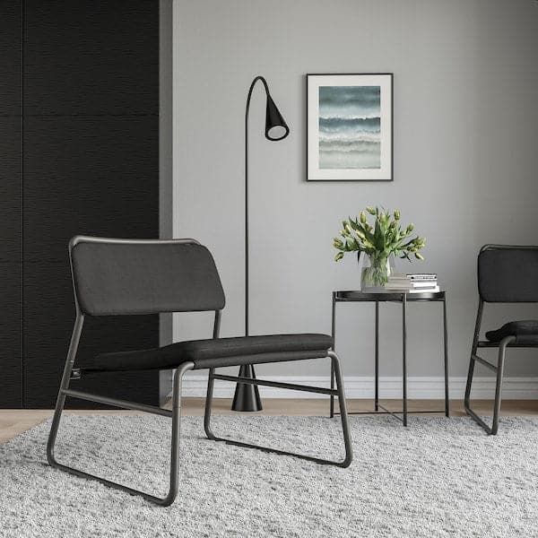 Ikea LINNEBÄCK - Armchair, Vissle dark grey ,