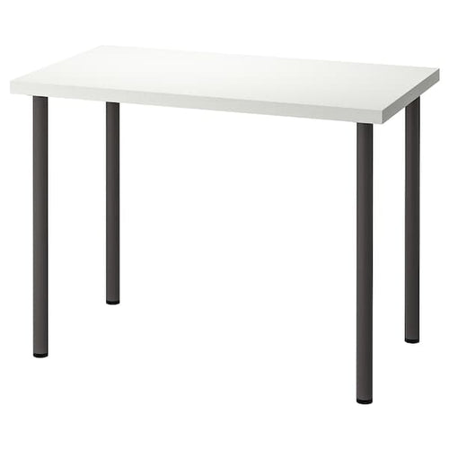 LINNMON / ADILS - Desk, white/dark grey, 100x60 cm