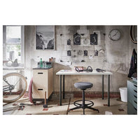 LINNMON / ADILS - Desk, white/dark grey, 100x60 cm - best price from Maltashopper.com 19416184