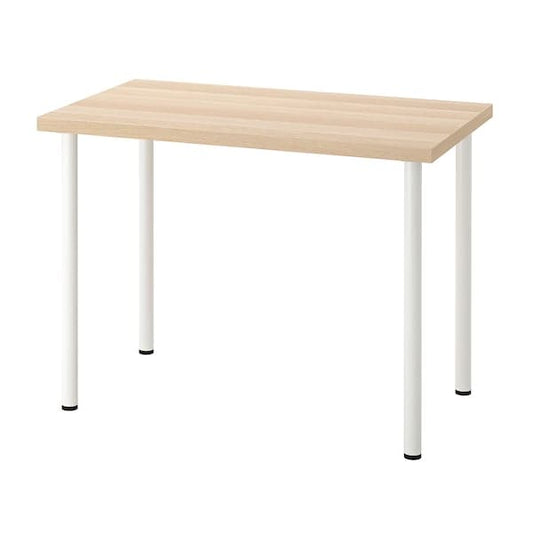 Ikea LINNMON / ADILS - Desk, white stained oak effect/white, 100x60 cm