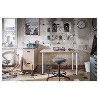 LINNMON / ADILS - Desk, white stained oak effect/white, 100x60 cm - best price from Maltashopper.com 79416336