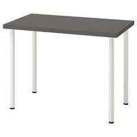 LINNMON / ADILS - Desk, dark grey/white, 100x60 cm - best price from Maltashopper.com 49416088