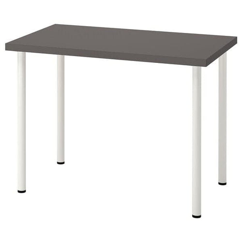 LINNMON / ADILS - Desk, dark grey/white, 100x60 cm