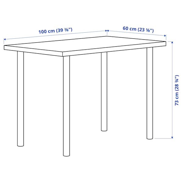 Ikea LINNMON / ADILS - Desk, dark grey/white, 100x60 cm
