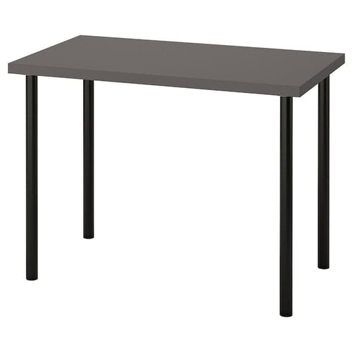LINNMON / ADILS - Desk, dark grey/black, 100x60 cm
