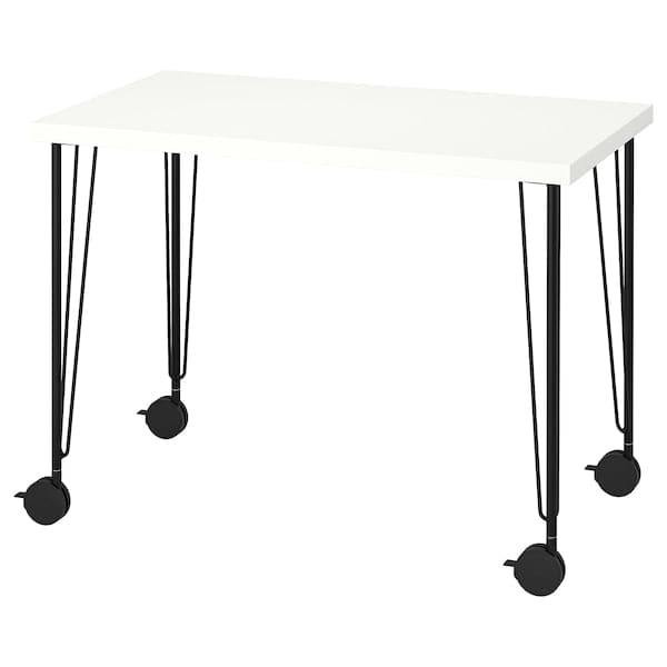 Ikea LINNMON / KRILLE - Desk, white/black, 100x60 cm