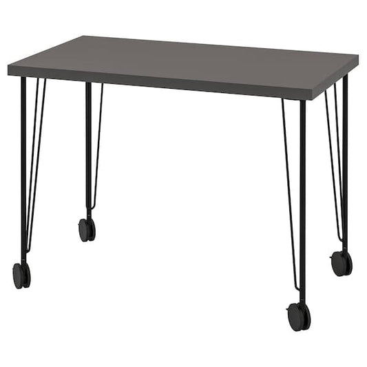 Ikea LINNMON / KRILLE - Desk, dark grey/black, 100x60 cm