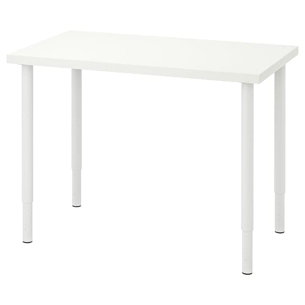 LINNMON / OLOV - Desk, white, 100x60 cm - best price from Maltashopper.com 19416198