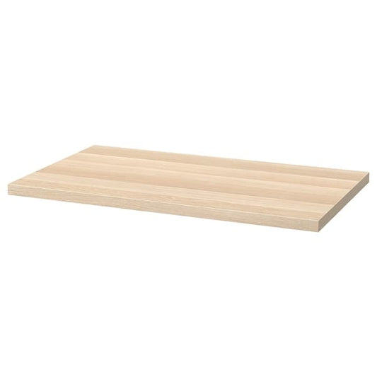 LINNMON - Table top, white stained oak effect, 100x60 cm - best price from Maltashopper.com 70473604