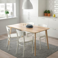 LISABO / IDOLF Table and 4 chairs - frax/white veneer 140x78 cm , 140x78 cm - best price from Maltashopper.com 49161483