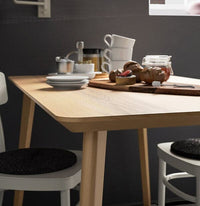 LISABO / IDOLF Table and 4 chairs - frax/white veneer 140x78 cm , 140x78 cm - best price from Maltashopper.com 49161483