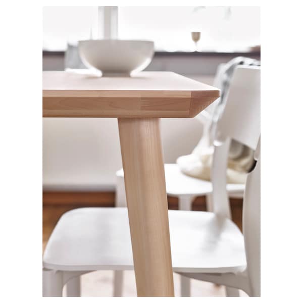 LISABO / JANINGE - Table and 4 chairs, ash veneer/white , 140x78 cm - Premium Kitchen & Dining Furniture Sets from Ikea - Just €492.99! Shop now at Maltashopper.com