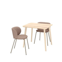 LISABO / KRYLBO - Table and 2 chairs, ash veneer/Tonerud dark beige, , 88 cm - best price from Maltashopper.com 29535539